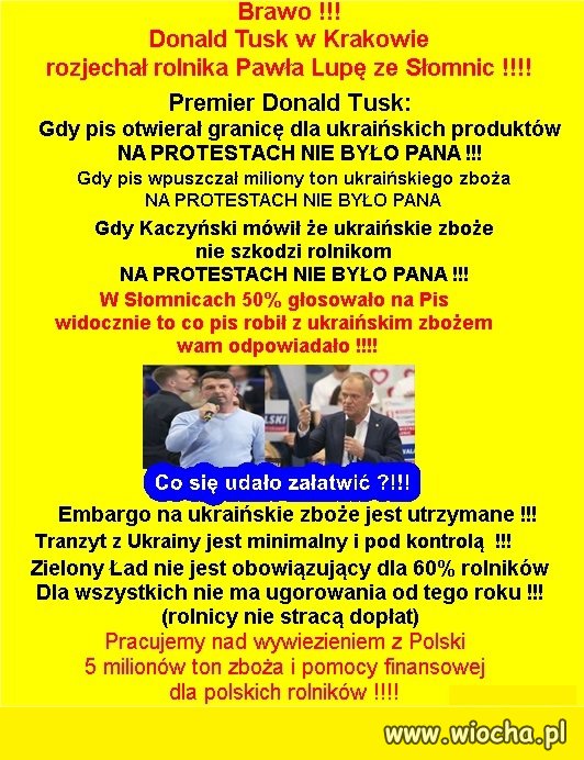 Donald Tusk W Krakowie Rozjechał Rolnika ... - Wiocha.pl Absurd 1791451