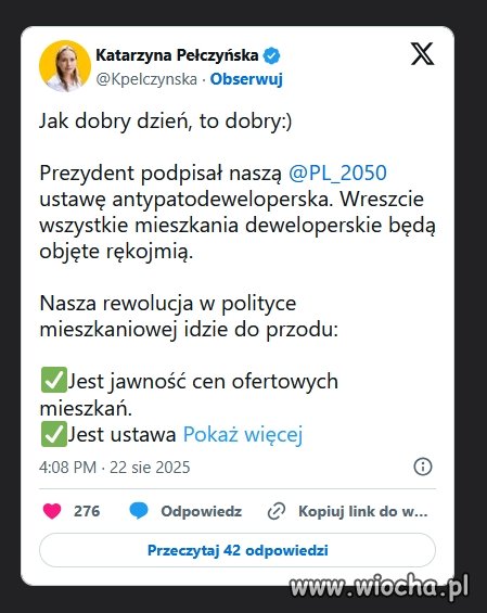 Prezydent podpisuje ustawe antypatodeweloperska.