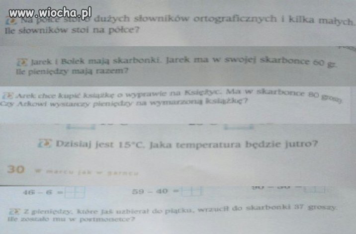 Zadania z podręcznika dla klas 2 podstawówki... - wiocha.pl absurd 848796