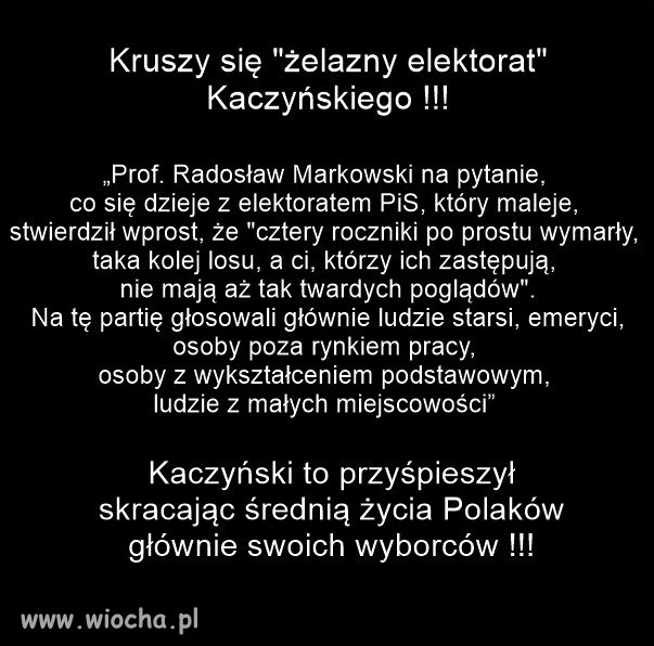 Zelazny Elektorat Betonowy Wymiera Coraz Szybciej Wiocha Pl