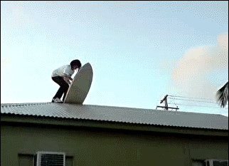 Poczatkujacy surfer