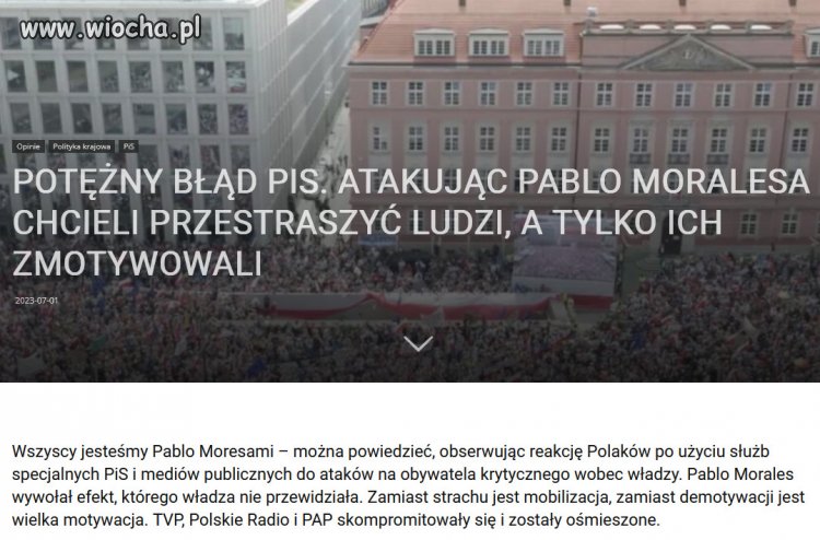 Dowod Strachu I Desperacji Upadajacego Pisu Wiocha Pl Absurd