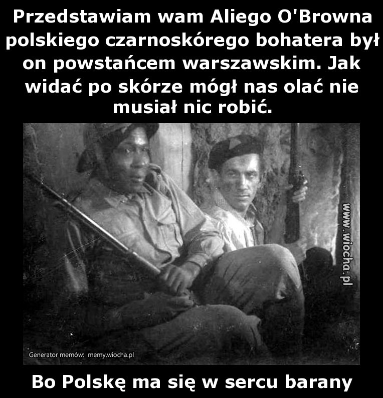 Bo okopie nie ma znaczenia kolor skóry gościa wiocha.pl absurd