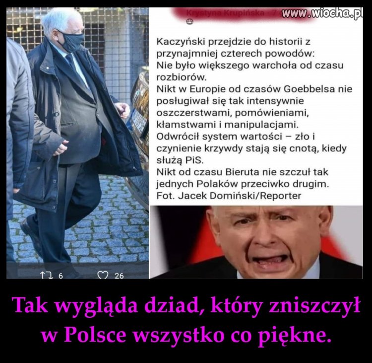 Tak wygląda dziad który zniszczył w Polsce wszystko co piękne